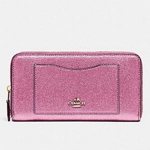 Coach Accordion wallet Metallic Pink *LIKE NEW*